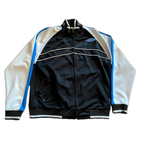 Y2K VINTAGE UMBRO TRACK JACKET MENS SMALL BLACK and WHITE ATHLETIC ZIP Bomber